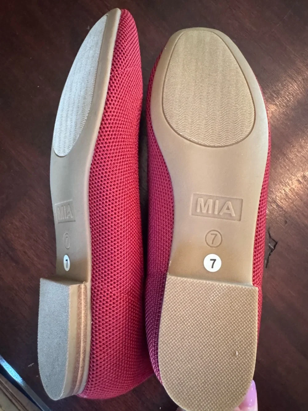 MIA Women's Knit Ballet Flats — Red